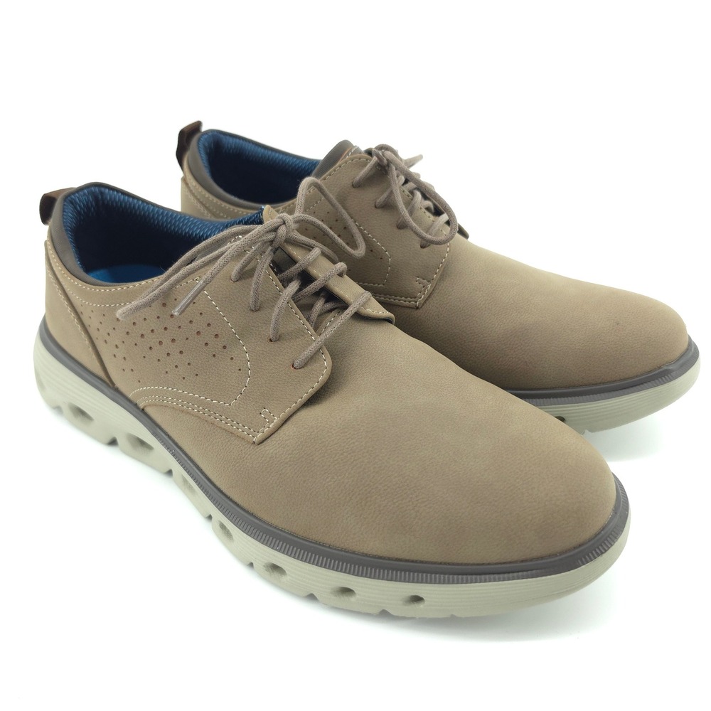 Dockers Mens Franco Oxford Synthetic Taupe Size 8.5 M Supreme Comfort Pro